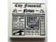 Lot ID: 388913732  Part No: 3068pb0605  Name: Tile 2 x 2 with Newspaper 'City Financial News' Pattern