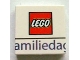 Part No: 3068pb0607  Name: Tile 2 x 2 with Lego Logo and 'amilieda' Pattern