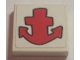 Part No: 3068pb0694  Name: Tile 2 x 2 with Red Anchor Pattern (Sticker) - Set 3832