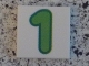 Lot ID: 397462993  Part No: 3068pb0702  Name: Tile 2 x 2 with Number 1 Green Pattern