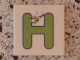 Lot ID: 108715894  Part No: 3068pb0717  Name: Tile 2 x 2 with Letter H Lime with Helicopter Pattern