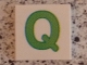 Lot ID: 397467317  Part No: 3068pb0726  Name: Tile 2 x 2 with Letter Q Lime Pattern