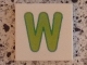 Lot ID: 397466209  Part No: 3068pb0732  Name: Tile 2 x 2 with Letter W Lime Pattern