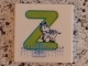 Lot ID: 188211663  Part No: 3068pb0735  Name: Tile 2 x 2 with Letter Z Lime with Zebra Pattern