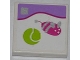 Lot ID: 362641938  Part No: 3068pb0748  Name: Tile 2 x 2 with Lime Tennis Ball, Silver and Dark Pink Toy Mouse Pattern (Sticker) - Set 41007