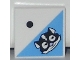 Part No: 3068pb0777  Name: Tile 2 x 2 with 1 Black Dot and Skunk Head Pattern