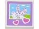Part No: 3068pb0783  Name: Tile 2 x 2 with Hearts and Friends Horse and Rider Pattern (Sticker) - Set 3185