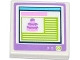 Part No: 3068pb0830  Name: Tile 2 x 2 with Cake on Computer Screen Pattern (Sticker) - Set 41056