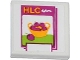 Part No: 3068pb0833  Name: Tile 2 x 2 with 'HLC' and Cherries Pattern (Sticker) - Set 41035