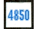 Lot ID: 88165501  Part No: 3068pb0874  Name: Tile 2 x 2 with Blue '4850' Pattern (Sticker) - Set 4850
