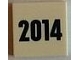 Lot ID: 267756144  Part No: 3068pb0899  Name: Tile 2 x 2 with '2014' Pattern