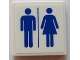 Part No: 3068pb0909  Name: Tile 2 x 2 with Blue Man and Woman Silhouettes (Unisex Restroom) Pattern (Sticker) - Set 60073
