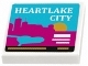 Part No: 3068pb0948  Name: Tile 2 x 2 with 'HEARTLAKE CITY' and Skyline Pattern (Sticker) - Set 41106