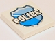 Part No: 3068pb0974  Name: Tile 2 x 2 with 'POLICE' on Badge Pattern