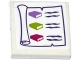 Part No: 3068pb0987  Name: Tile 2 x 2 with Scroll with 3 Books Pattern (Sticker) - Set 41176