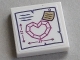 Lot ID: 376307145  Part No: 3068pb1022  Name: Tile 2 x 2 with Magenta Heart with Dimensions Pattern (Sticker) - Set 41177