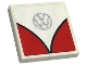 Part No: 3068pb1120  Name: Tile 2 x 2 with Silver Volkswagen Logo and Red Curves with Black Outline Pattern (Sticker) - Set 40079