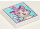 Lot ID: 367287754  Part No: 3068pb1146  Name: Tile 2 x 2 with Cat Wearing Party Hat Drawing Pattern