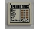 Lot ID: 398845037  Part No: 3068pb1150  Name: Tile 2 x 2 with 'OPENING TIMES' Pattern (Sticker) - Set 21310