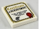 Part No: 3068pb1209  Name: Tile 2 x 2 with 'Certificate of ACHIEVEMENT', Gold Border, Red Ribbon Pattern