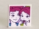 Part No: 3068pb1297  Name: Tile 2 x 2 with Portrait of Male and Female with Tongue Sticking Out Pattern (Sticker) - Set 41335