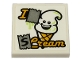 Lot ID: 256537651  Part No: 3068pb1308  Name: Tile 2 x 2 with 'I S Cream' and Ice Cream with Happy Face Pattern (Sticker) - Set 70432