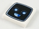 Part No: 3068pb1399  Name: Tile 2 x 2 with Black TV Screen, Bright Light Blue Eyes and Smile Pattern
