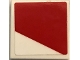 Part No: 3068pb1634L  Name: Tile 2 x 2 with Red Trapezoid Pattern Model Left Side (Sticker) - Set 76049
