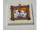Part No: 3068pb1654  Name: Tile 2 x 2 with Hanging Wooden Picture with Friends Characters Pattern (Sticker) - Set 41369