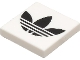 Lot ID: 386467494  Part No: 3068pb1752  Name: Tile 2 x 2 with Black Adidas Trefoil Logo Pattern