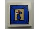 Part No: 3068pb1806  Name: Tile 2 x 2 with Painting of Blue Vase on Tan Background in Blue Frame Pattern (Sticker) - Set 3832