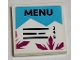 Part No: 3068pb1829  Name: Tile 2 x 2 with 'MENU' and List with Numbers 3, 4, and 5 Pattern (Sticker) - Set 41324
