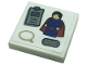 Part No: 3068pb1832  Name: Tile 2 x 2 with Magnets, 'YADA', Superman Minifigure, and Speech Bubble Pattern (Sticker) - Set 21328
