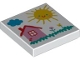 Part No: 3068pb1882  Name: Tile 2 x 2 with Drawing of Cloud, Sun, House, and Flowers Pattern