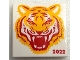 Part No: 3068pb1891  Name: Tile 2 x 2 with Bright Light Orange and Red Tiger Head and '2022' Pattern (BAM)