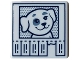 Lot ID: 406103246  Part No: 3068pb2126  Name: Tile 2 x 2 with Lost Dog Flyer with Dark Blue Frame and Tear-Off Strips Pattern