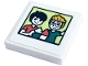 Part No: 3068pb2169  Name: Tile 2 x 2 with Picture of 2 Boys with Cupcakes Pattern (Sticker) - Set 41754