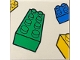Part No: 3068pb2194  Name: Tile 2 x 2 with Blue, Green and Yellow Bricks Pattern
