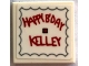 Part No: 3068pb2224  Name: Tile 2 x 2 with Red 'HAPPY B'DAY KELLEY' Pattern (Sticker) - Set 21336