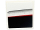 Part No: 3068pb2244R  Name: Tile 2 x 2 with Black Stripe, Red Line and Silver Edge Pattern Model Right Side (Sticker) - Set 76916