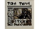 Part No: 3068pb2274  Name: Tile 2 x 2 with Newspaper with Black Ninjago Logogram 'NGC NEWS', 'SNAKES' and Lines Pattern (Sticker) - Set 71767