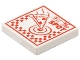 Lot ID: 387650310  Part No: 3068pb2287  Name: Tile 2 x 2 with Pizza Box with Red 'Hit The SPOT', Slice, Target, and Checkered Pattern