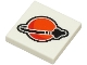 Lot ID: 397050650  Part No: 3068pb2339  Name: Tile 2 x 2 with Reddish Orange, Red and Black Classic Space Logo Pattern