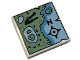 Part No: 3068pb2390 Name: Tile 2 x 2 with Map of Coastline with Sand Green Land, Black Alligator / Crocodile Head, Dark Red Dotted Line and Compass Rose with Letter N Pattern Part No: 3068pb2390 Name: Tile 2 x 2 with Map of Coastline with Sand Green Land, Black Alligator / Crocodile Head, Dark Red Dotted Line and Compass Rose with Letter N Pattern