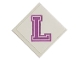 Part No: 3068pb2393  Name: Tile 2 x 2 with Medium Lavender Capital Letter L Pattern (Sticker) - Set 41682