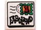 Part No: 3068pb2401  Name: Tile 2 x 2 with Fabuland Mail Envelope, Text and '1' Stamp Pattern