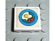 Part No: 3068pb2415  Name: Tile 2 x 2 with Blue Circle Plate, Fried Egg, 2 Red Spots Pattern (Sticker) - Sets 1561-2 / 263-1