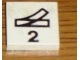 Lot ID: 228942046  Part No: 3068pb2441  Name: Tile 2 x 2 with Black Train Track Switch Point Left and Number 2 Pattern