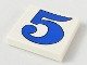 Part No: 3068pb2449  Name: Tile 2 x 2 with Number  5 Blue Pattern