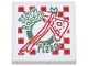 Part No: 3068pb2542  Name: Tile 2 x 2 with Sand Green and Red 'Storm Baker's Pizza' Box Pattern (Sticker) - Set 76218